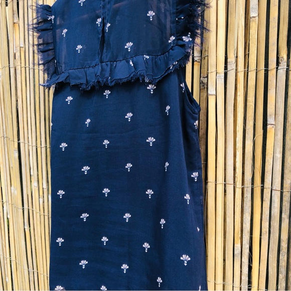 SOLD Portmans Navy Detailed High Neck Top w/ Pin Tucks 12 - Picture 16 of 17